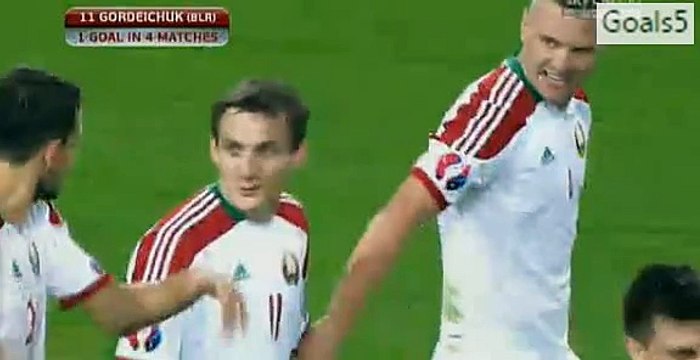 Mikhail Gordeychuk Goal Belarus 1 - 0 Luxembourg EURO Qualifications 8-9-2015