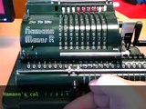 5 approximations of Pi on mechanical calculator, 12 digits correct