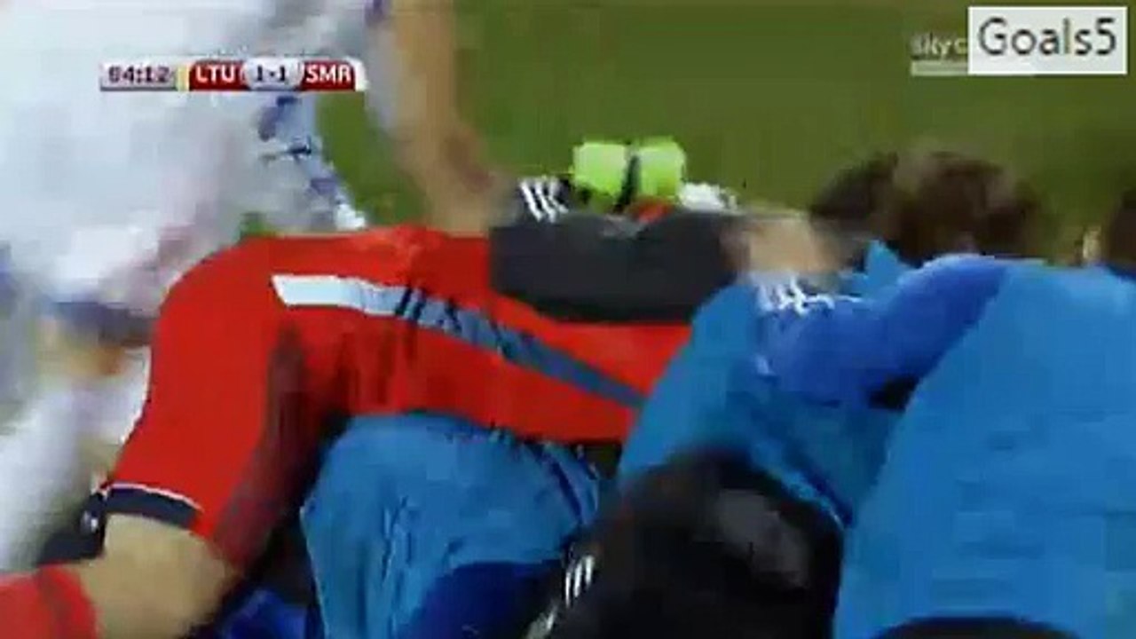 Matteo Vitaioli Goal Lithuania 1 - 1 San Marino EURO Qualifications 8-9-2015
