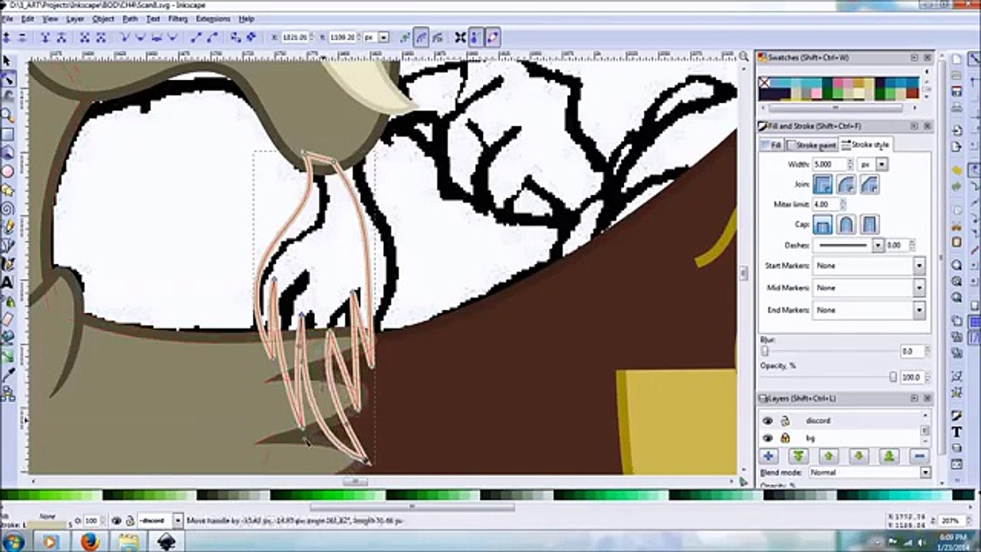 ⁣Inkscape Time Lapse Bride of Discord - Discord & Fluttershy