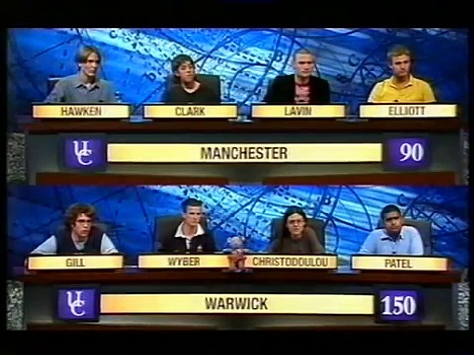 University Challenge Grand Final 2007 - Warwick v Manchester - Part 3