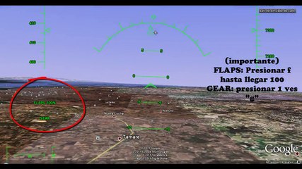 como aterrizar y despegar en el simulador de vuelo  google earth