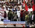 Ollanta Humala declara estado de emergencia en Cajamarca por protesta antiminera