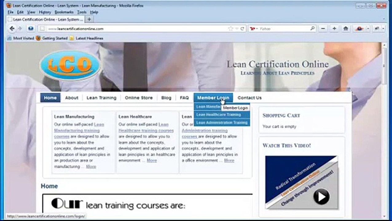 Lean Certification Online Overview