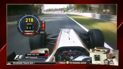 F1 2012 - R12 - Ma Qing Hua onboard Monza FP1