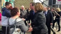 David Cameron heckled on the campaign trail in Alnwick
