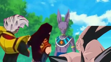 Beerus vs Omega Shenron, Super 17, and Baby Vegeta