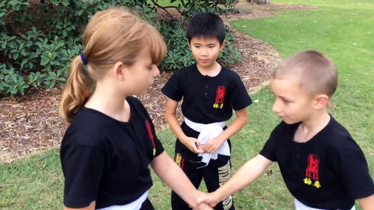 Kung Fu Kids practising self defense - Kings Park