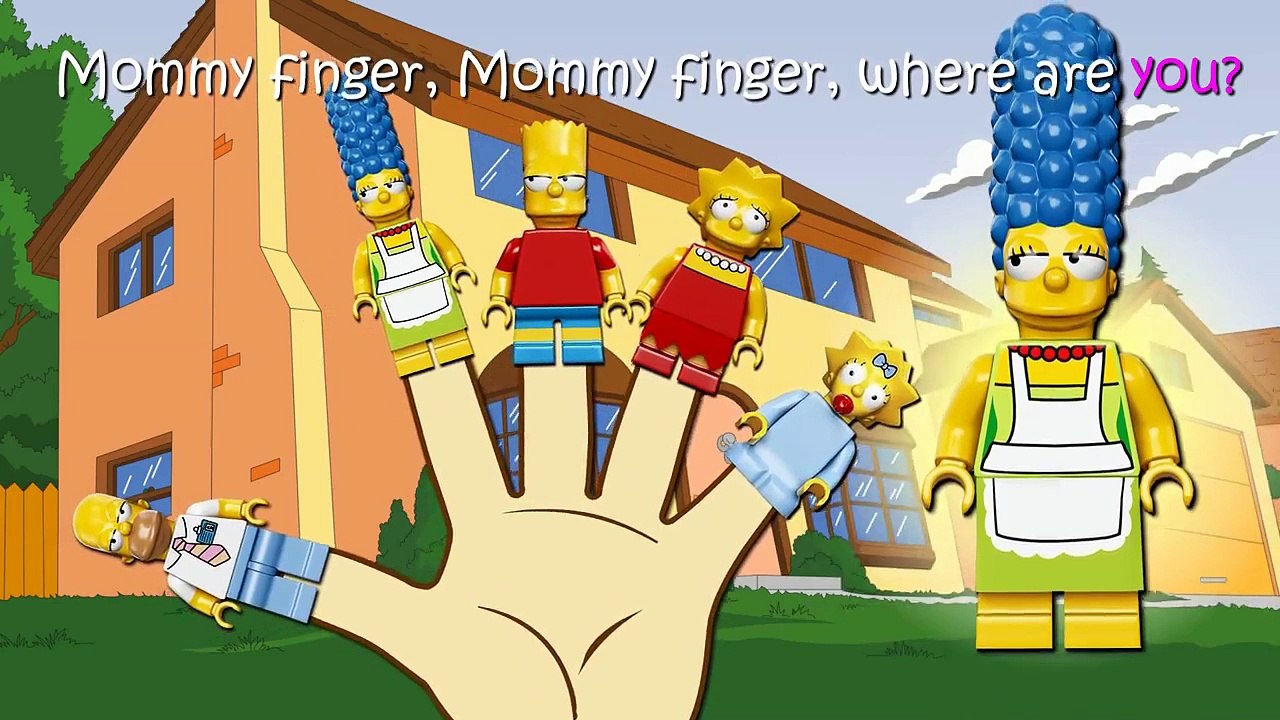 The Simpsons Lego 3D Finger Family/Nursery Rhymes [Dancing Kids TV]