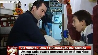 Um em quatro portugueses está em risco de pobreza