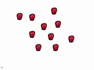 Glenn Doman Cards  Apples by tens 1 100  Teach young children  Word, couplet, phrase, sentence cards