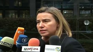 Foreign Affairs Council - Doorstep by Federica Mogherini: Syria (Freeze & Aleppo), EU-Ukraine, Libya