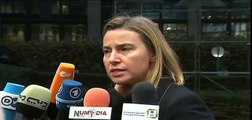 Foreign Affairs Council - Doorstep by Federica Mogherini: Syria (Freeze & Aleppo), EU-Ukraine, Libya