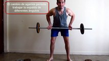 3. Ejercicios para espalda: Remo con barra - Rutina de espalda para aumentar masa muscular