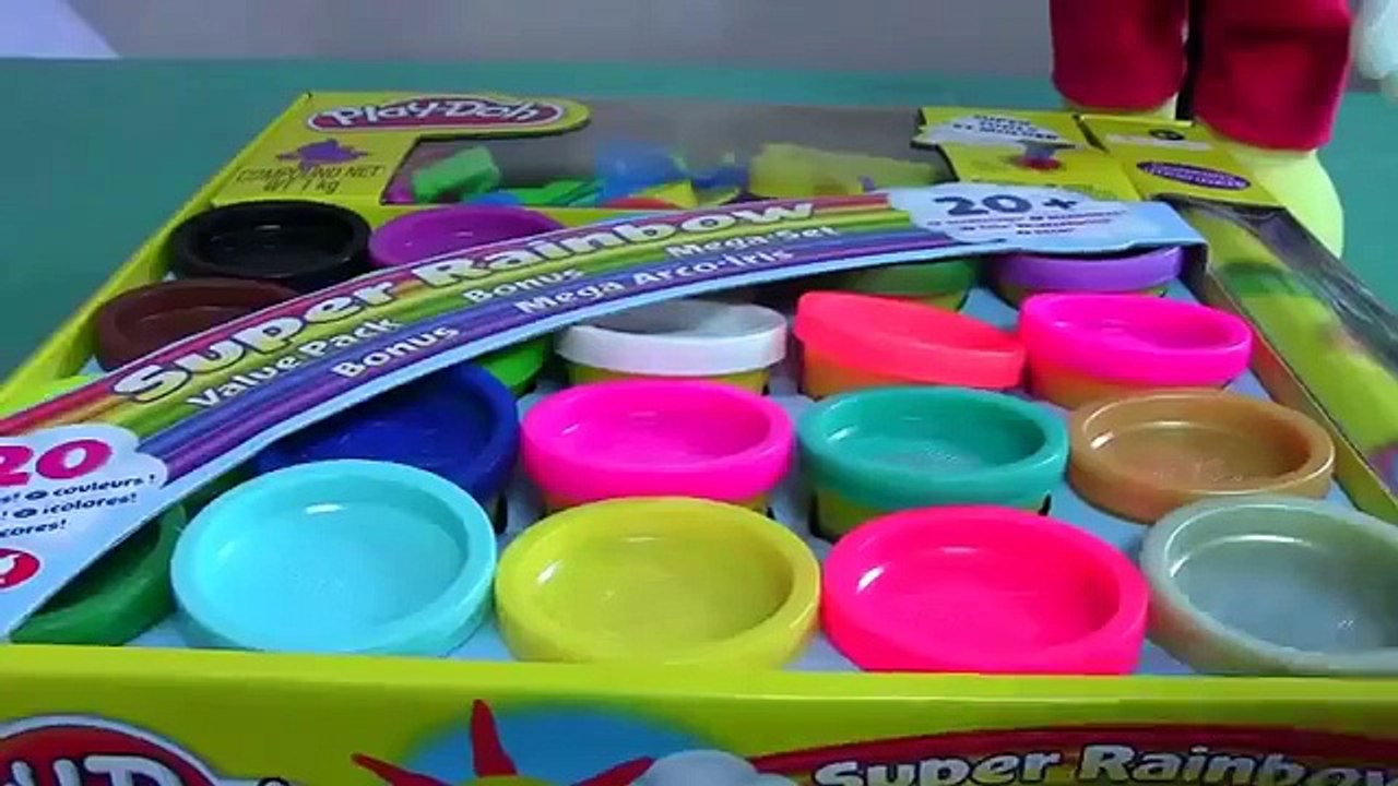 Play Doh Super Rainbow Mega Playset with Mickey Mouse Clubhouse Dancing Mickey
