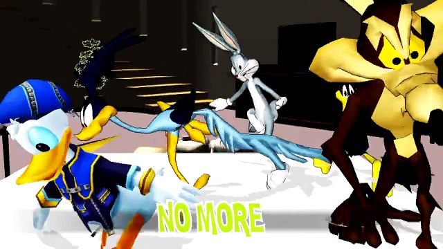 Funny Dance - Five Little Monkeys Bugs Bunny, Donald Duck, Daffy Duck, Roadrunner, Wiley Coyote