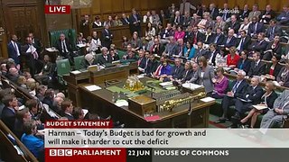 Harriet Harman response to coalition budget, part1/2 (22Jun10)