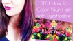 DIY Hair Chalk | How to Color Dye Your Hair with Eye shadow