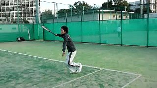 テニスの練習＠大学の授業 - beginner's tennis training