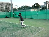 テニスの練習＠大学の授業 - beginner's tennis training