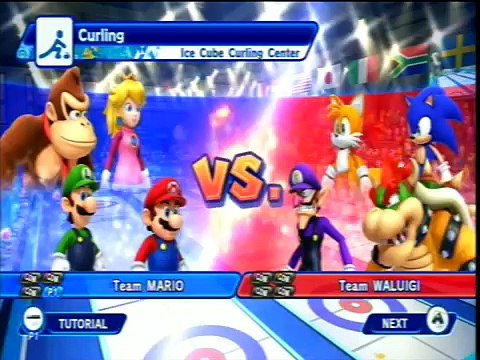 Mario & Sonic at the Sochi 2014 Olympic Winter Games - Curling #39 (Team Mario Friends)