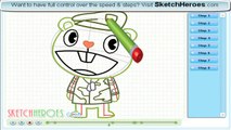 How to draw Flippy Happy Tree Friends drawing tutorial video