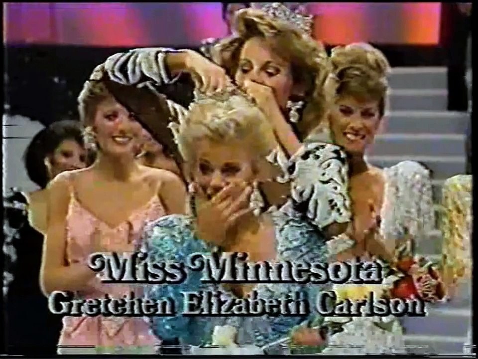 Miss America 1989- Crowning: Gretchen Carlson, Miss Minnesota