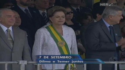 Dilma e Temer assistem ao desfile de 7 de Setembro