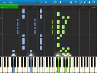Pirates of the Caribbean -  He's a Pirate - piano tutorial easy - how to play  - lesson (Synthesia )