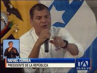 Presidente Correa se refirió a la optimización del Estado