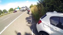 Crash on the m20 motorway . Bmw versus lorry / truck