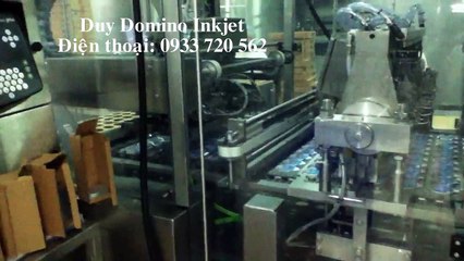 Máy in phun date Domino với bộ di chuyển đầu phun