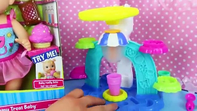 BABY ALIVE Yummy Treat Baby Doll Licks and Eats Play Doh Ice Cream Cones by DisneyCarToys