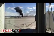 British Airways plane bursts into flames on the runway at Las Vegas airport