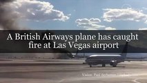 British Airways plane fire in Las Vegas     00:30