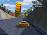 Race against the Lamborghini on the road with a dead loop, a new cartoon about cars race