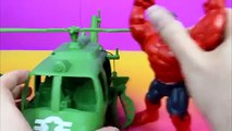 Marvel Avengers Assemble Red Hulk Rage Vs. Incredible HULK and Toy Story Sarge's helicopte
