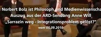Prof. Norbert Bolz bei ARD Anne Will zur Sarrazin-Debatte [Full Episode]