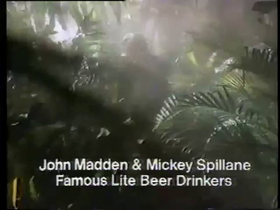 John Madden & Mickey Spillane 1986 Miller Lite Beer Commercial