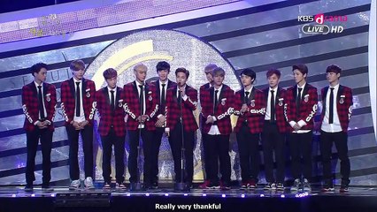 [Eng subbed] 140123 SMA EXO Bonsang + Digital Award + Daesang Speech