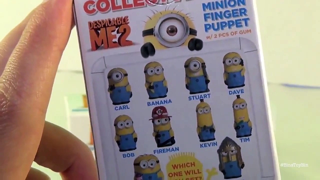 Mystery Minions! Despicable Me 2 Blind Boxes Finger Puppets Opening! by Bin s Toy Bin