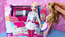 Play Doh BARBIE Pastry Chef Make, Bake and Decorate Cakes Kitchen Baking Oven Toy