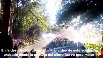 Momento del accidente de Rally de La Coruña: coche arrolla a varias personas