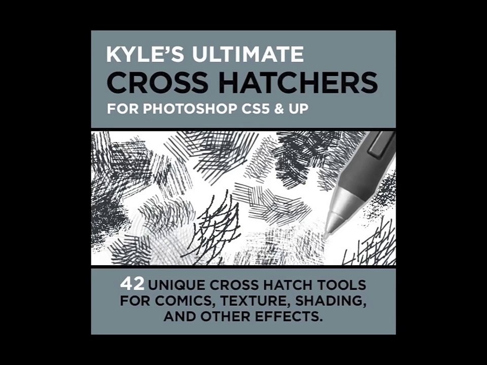 Kyle's Cross Hatch Brushes for Photoshop