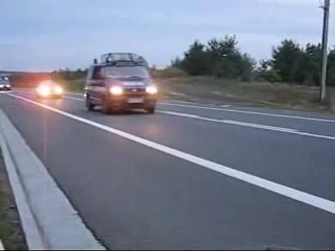 (cz.2) Przejazd kolumny radiowozów policji Warszawa - Łódź