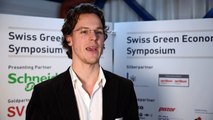 Dr. Bastien Girod, Vizepräsident Grüne Schweiz, am Swiss Green Economy Symposium 2014