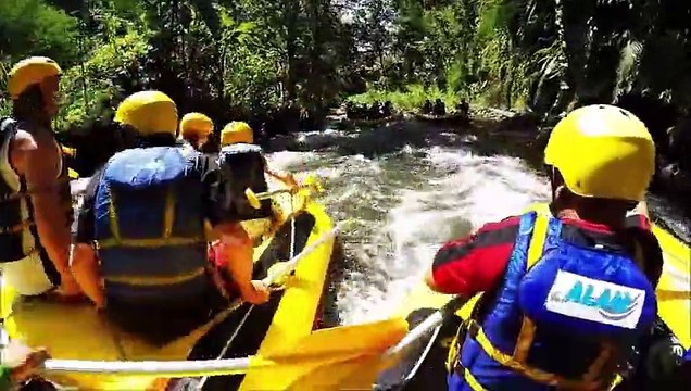 Bali flying fox Adventure + Bali Rafting Tour (Bali White Water River Rafting - Bali Rafting Adventure - Bali Rafting Trip - Alam White Water Rafting In Bali)