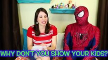 Spideys FACE Reveal!!!!! Q and A with DisneyCarToys and Spiderman ★ Talk Toys, Meet and Greet, Kids