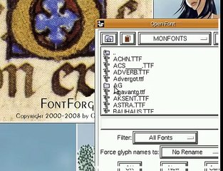 FontForge font mapping tutorial