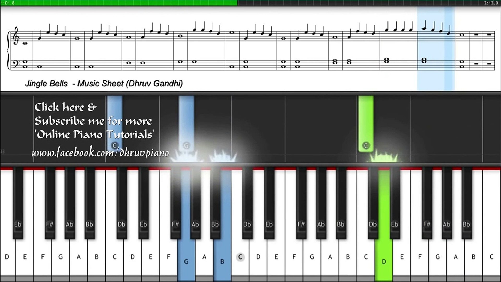 Christmas - Jingle Bells EASY to ADVANCED FREE ( Piano Tutorial + Music  Sheet + MIDI ) - video Dailymotion